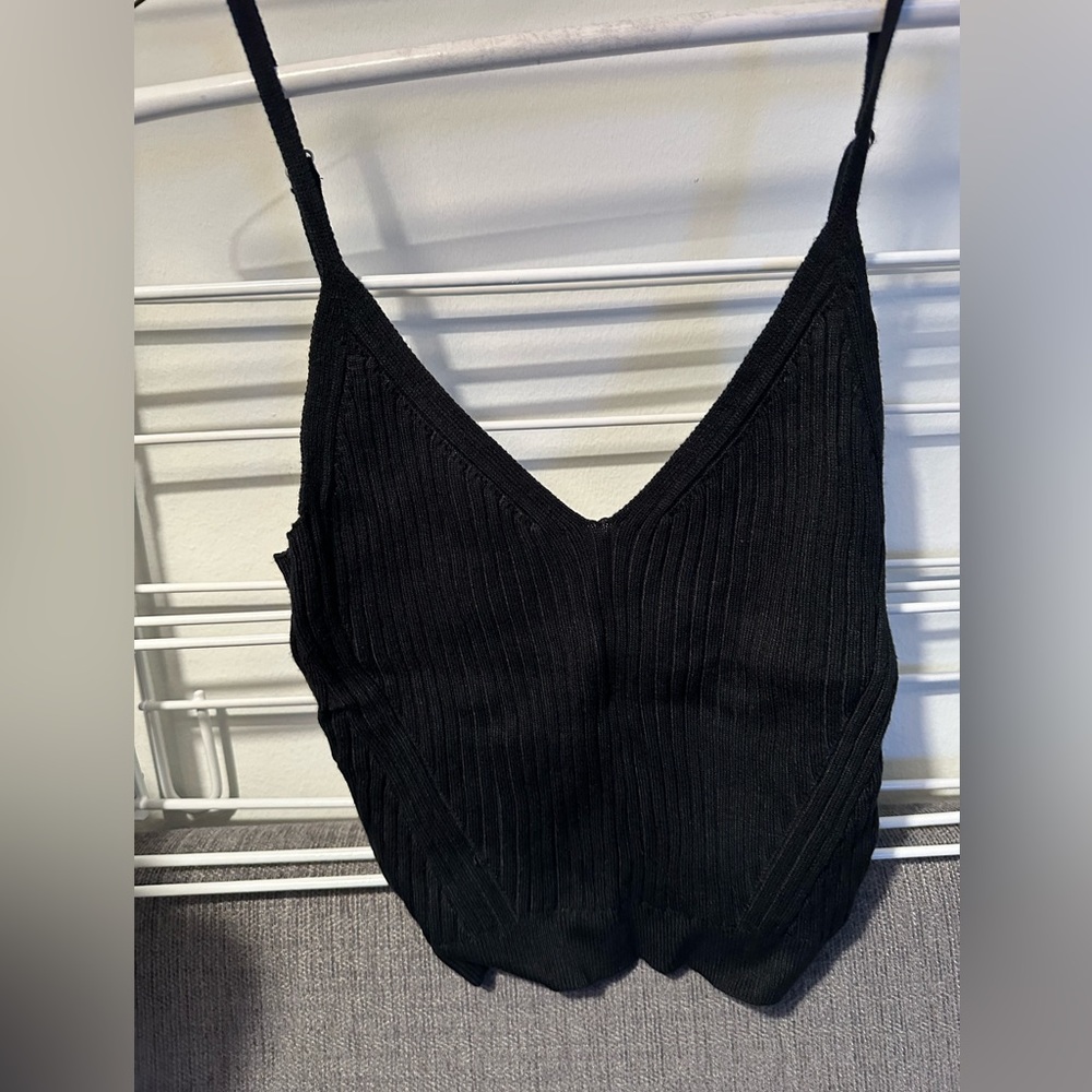 Abercrombie Ribbed Knit Tank Sweater - Black (tags on!)